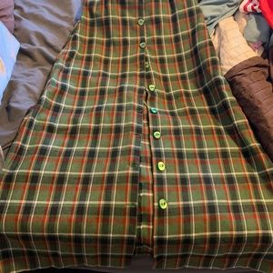 Vintage handmade real deal ankle lengh plaid skirt